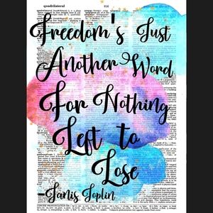 Janis Joplin Music Lyric Dictionary Art Print